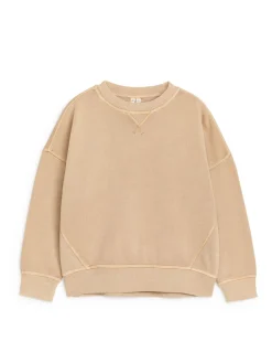 Sweatshirt I Bomull Med Lös Passform
