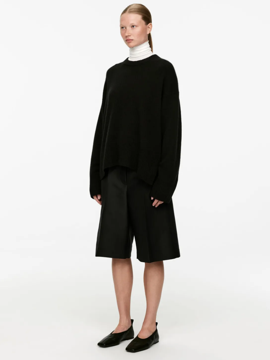 Tröja I Kashmir Och Ull Med Lös Passform
