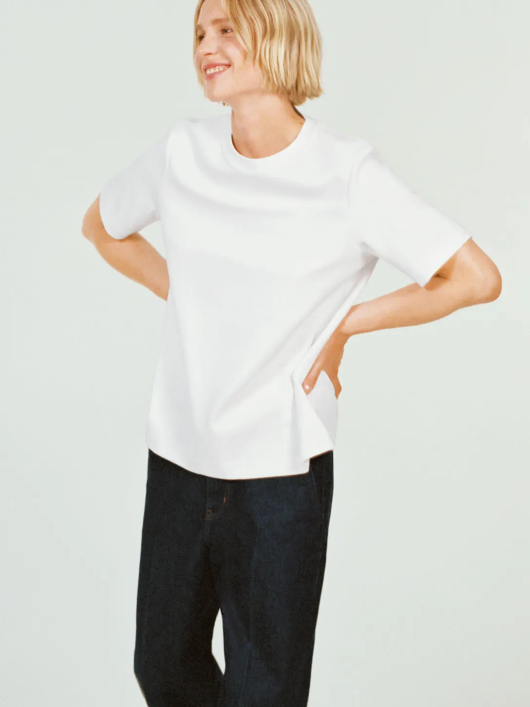 T-shirt I Grov Bomull