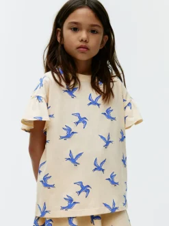 T-shirt Med Volangärm