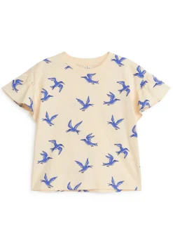 T-shirt Med Volangärm