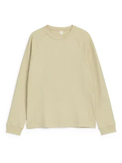 Våffelstickad Sweatshirt